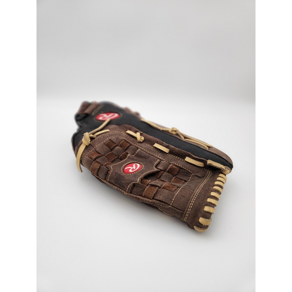 Rawlings Baseball Glove Adult 14 Inch Brown Black RL140B All Leather Shell LHT